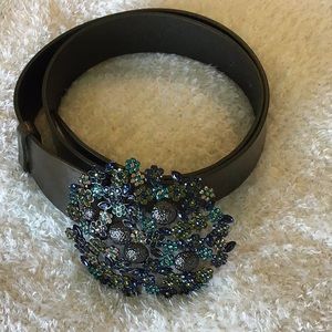 Orciani  genuine leather belt. Crystal bucket 90cm